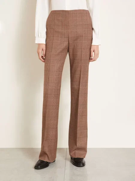 Max Mara Kalhoty Pepato hnědá / světle hnědá černá