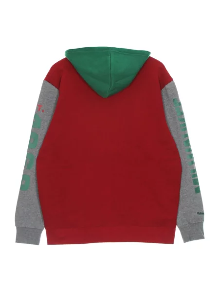 Bluza z kapturem Mitchell & Ness z kapturem polarowa czerwona