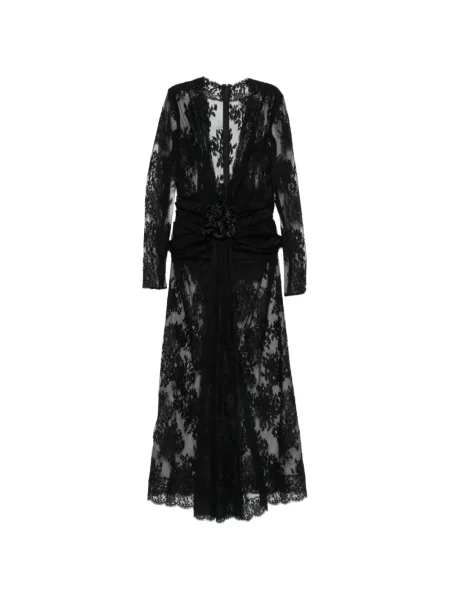 Rochie Dolce & Gabbana cu model floral cu aplicații din dantelă negru