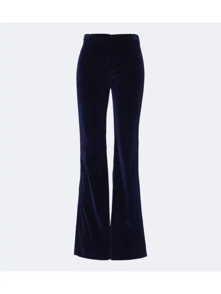 Pantaloni Etro de catifea evazate albastru