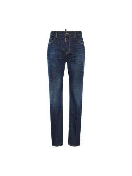 Jeansy straight leg Dsquared2 niebieskie
