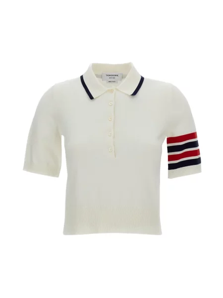 Koszulka polo Thom Browne biała