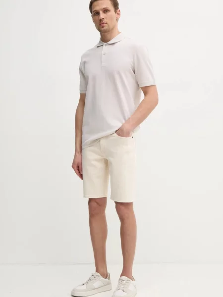 Polo majica Calvin Klein bež