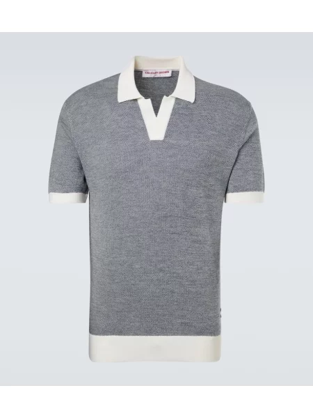 Polo Orlebar Brown de lână gri