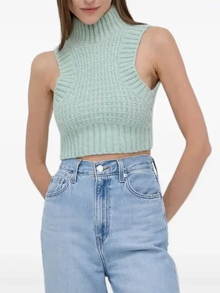 Плетен топ For Love & Lemons зелено