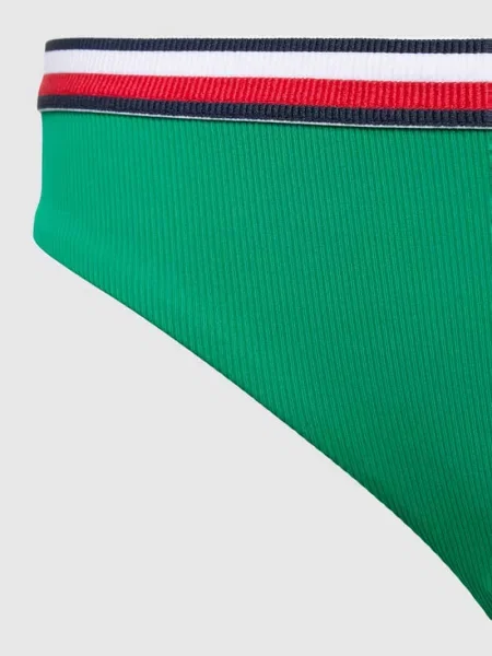 Figi z efektem prążkowania Tommy Hilfiger zielone