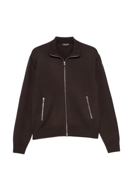 Cardigan Tom Ford din piele maro