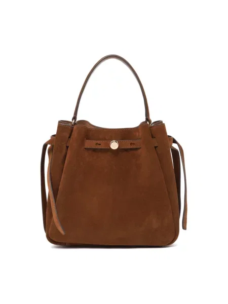 Kapelusz Tory Burch zamszowy brązowy