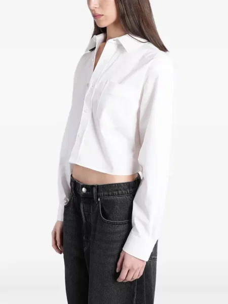 Hímzett levágott ing Alexander Wang fehér