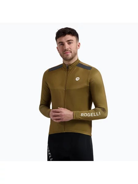 Longsleeve rowerowy Rogelli Mono brown brązowa