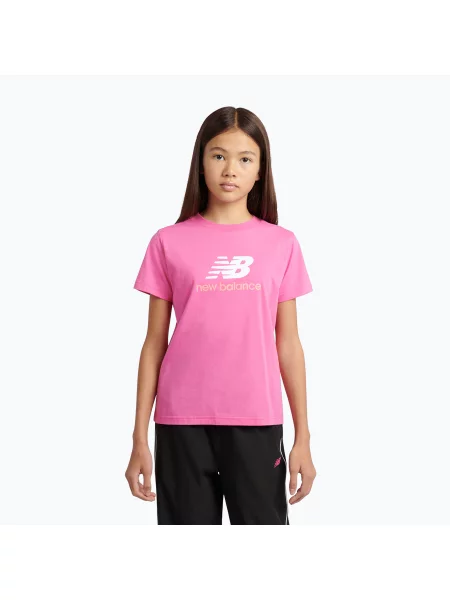 Gyerek póló New Balance Jersey Stacked Logo Tee pink satin. Méret: cm rózsaszín