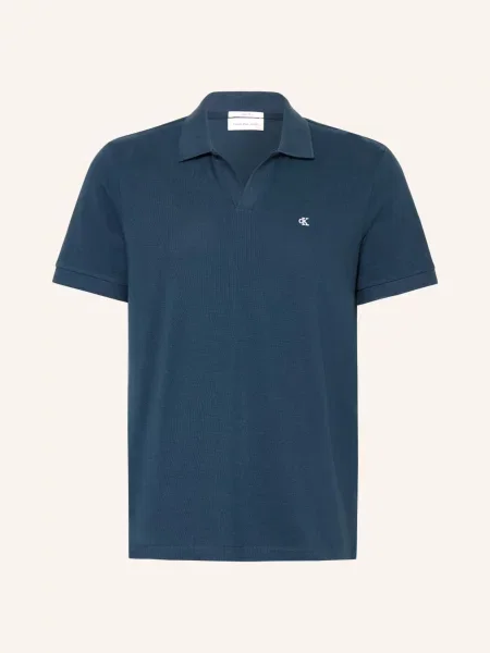 Calvin Klein Jeans Piqué Polokošile Classic Fit tmavě modrá