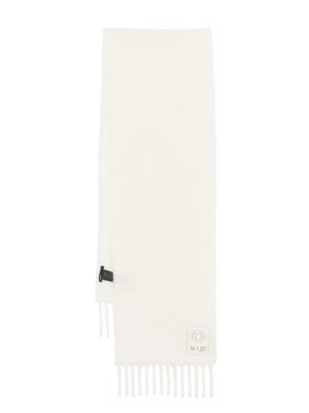Fular Maje cu franjuri alb
