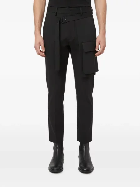 Cu centură pantaloni cargo Dsquared2 asimetrice negru