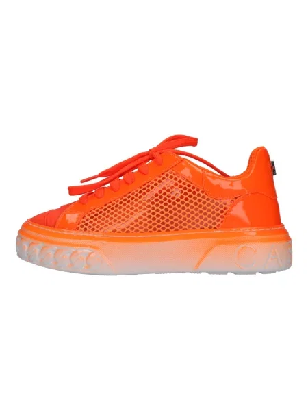 Sneakersy Casadei skórzane pomarańczowe