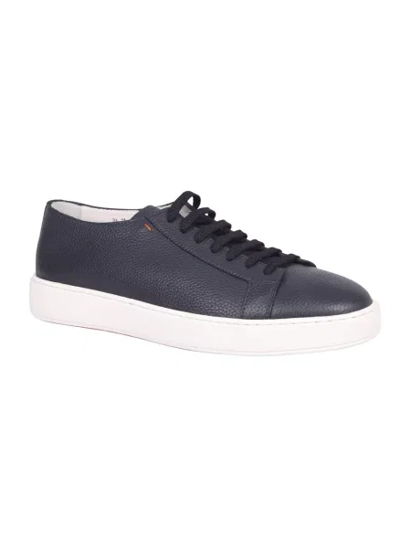 Sneakersy Santoni skórzane niebieskie