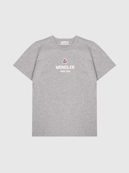 Детская футболка Moncler Enfant серая