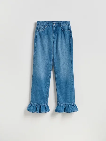Reserved Джинси з воланами синій