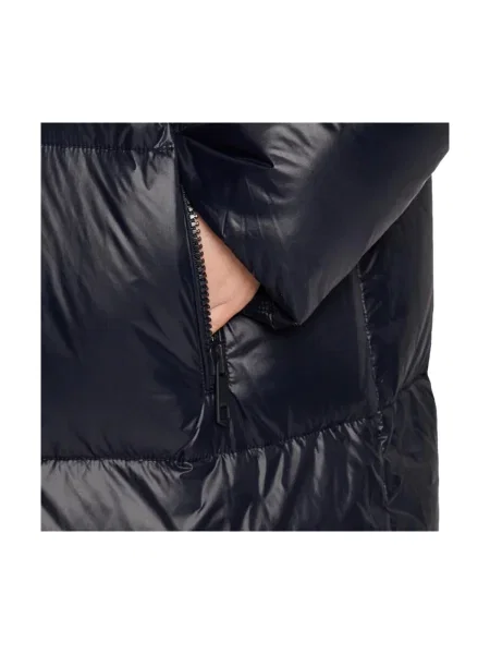 Maxi geacă Tommy Hilfiger cu autograf albastru