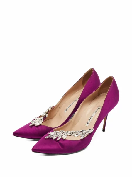 Pantofi cu toc Manolo Blahnik violet