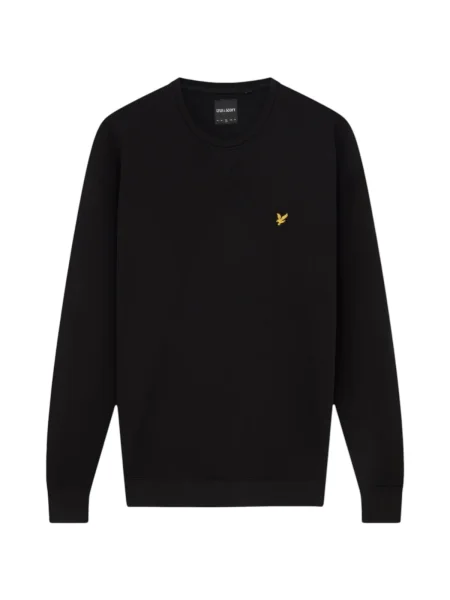 Kerek nyakú szvetter Lyle & Scott fekete