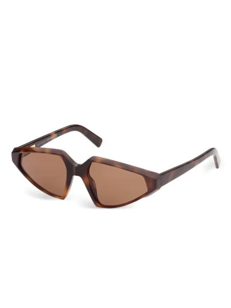 Ochelari de soare Sportmax cu imprimeu geometric maro