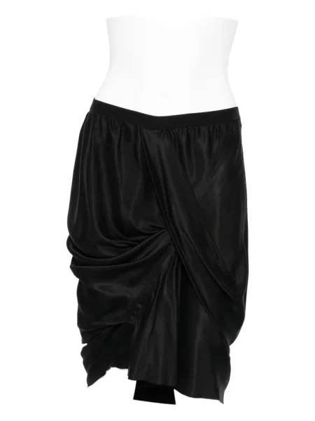 Suknja Rick Owens s draperijom crna