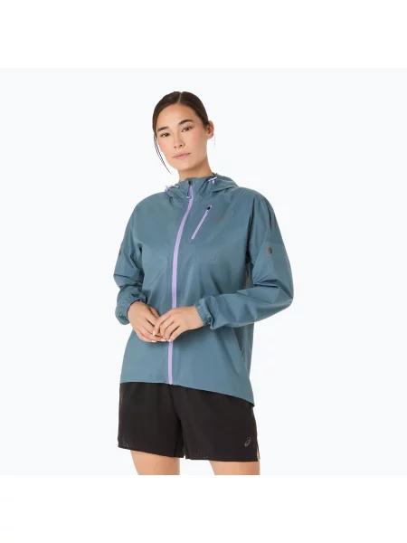 Kurtka do biegania ASICS Fujitrail Elite Waterproof ironclad niebieska