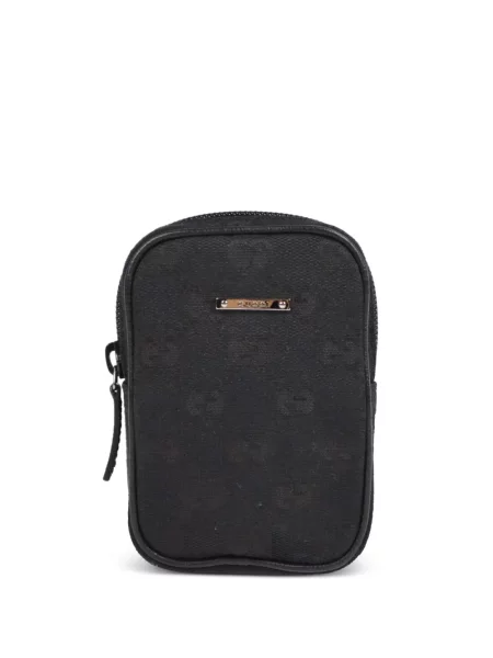 Klasická plátěná mini kabelka Gucci Pre-owned černá