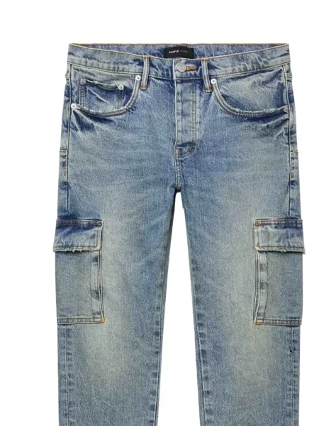 Džinsai Purple Brand penkių kišenių dizainas mėlyna