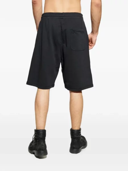 Pantaloni scurți Diesel din fleece negru