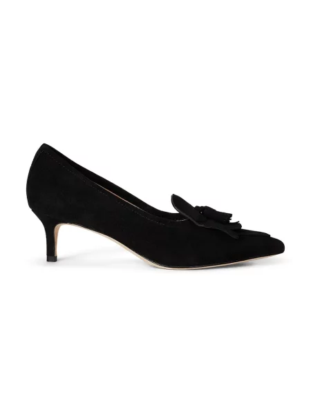 Semišové lodičky Lauren Ralph Lauren Adrienne Klt čierna