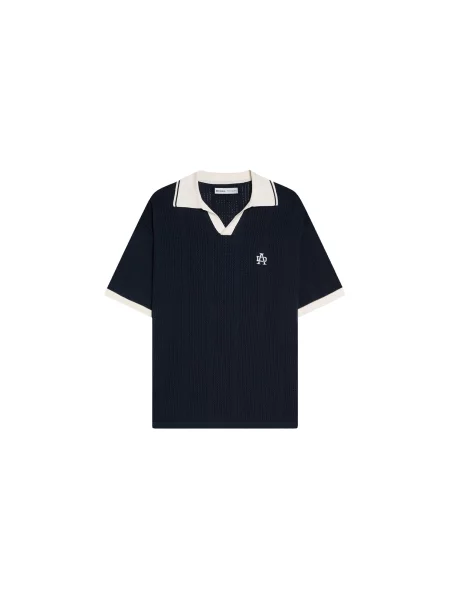Bershka Tricou fildeş / bleumarin