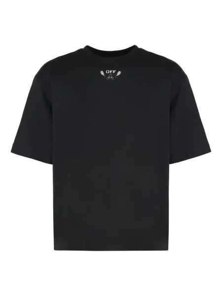 Tricou Off-white cu imagine cu model paisley cu decolteu rotund alb