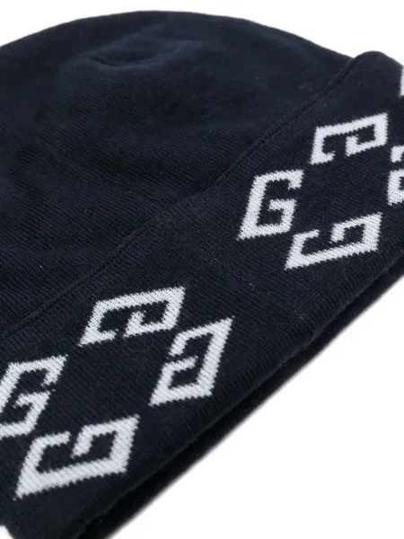 Căciulă Givenchy cu imprimeu geometric albastru