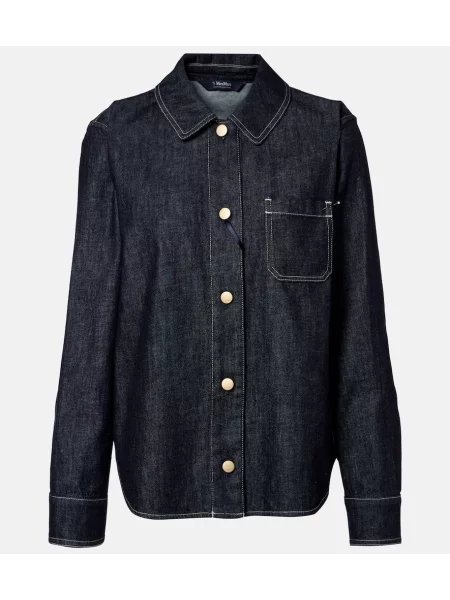 Top S Max Mara niebieski