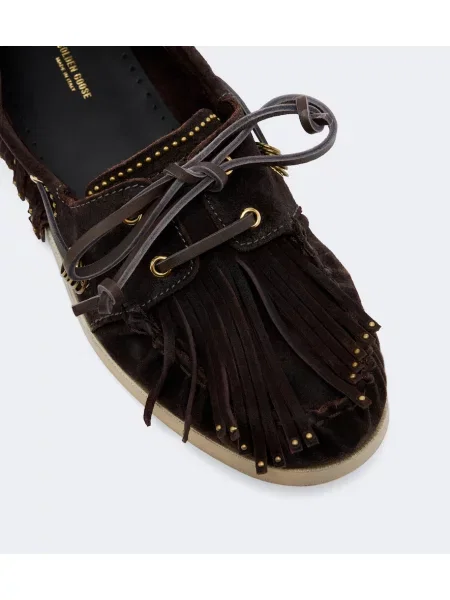 Loaferke Golden Goose iz semiša rjava