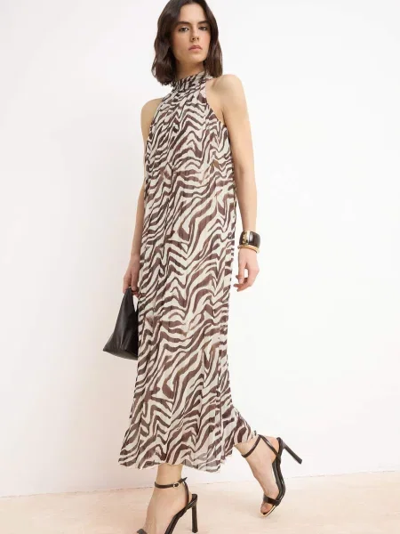 Trendyol Rochie ciocolatiu alb