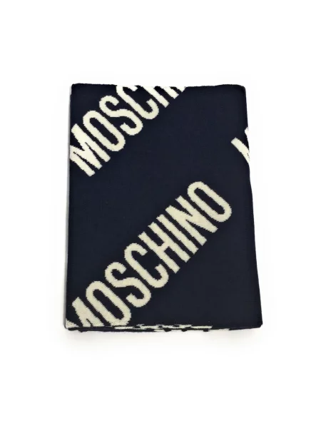 Szal Moschino wełniana niebieska