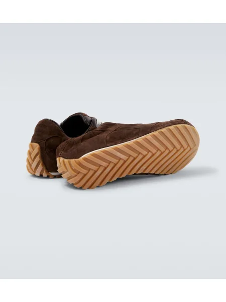 Sneakerși Bottega Veneta din piele de căprioară maro