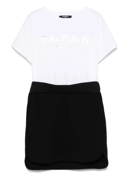 Sukienka mini dziecięca Balmain biała