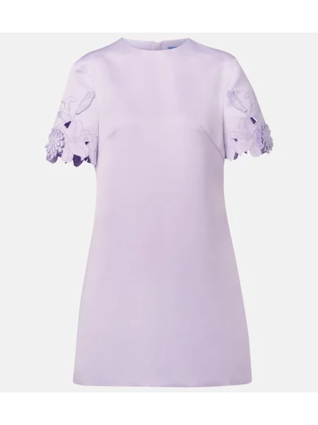 Rochie Leo Lin cu model floral violet