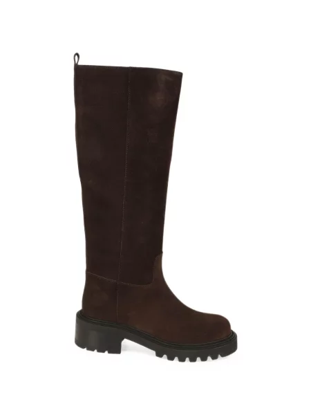 Botine Via Roma 15 din piele de căprioară chunky maro