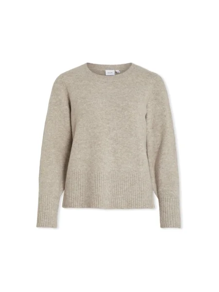 Pulover Vila tricotate melange bej