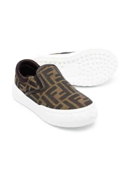 Sneakersy dziecięce Fendi brązowe