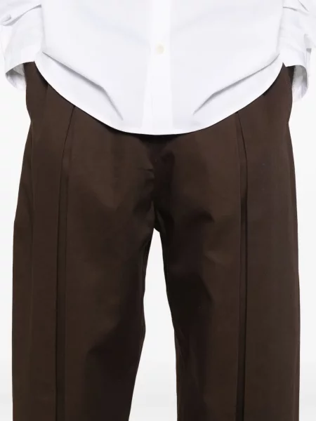 Pantaloni Sage Nation plisate maro