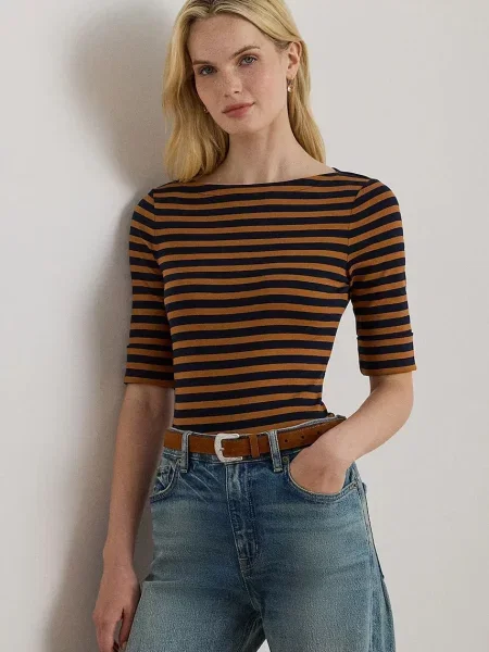 Блузка Lauren Ralph Lauren візерунок коричневий