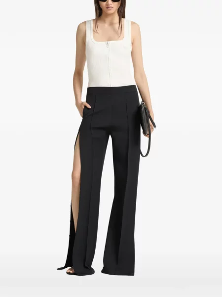 Top Courreges tricotate alb