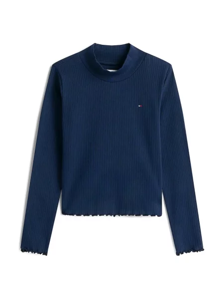 Tommy Hilfiger Dječja majica dugih rukava s pamukom plava
