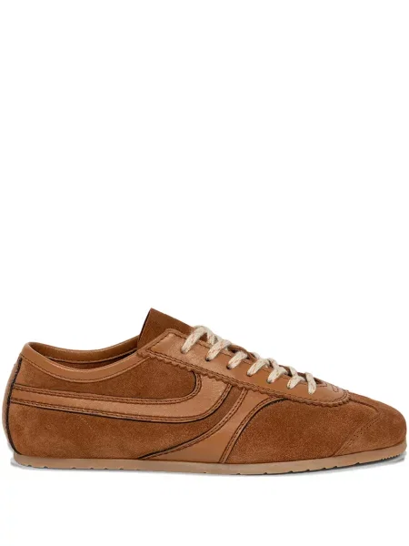Sneakerși Dries Van Noten din piele de căprioară maro